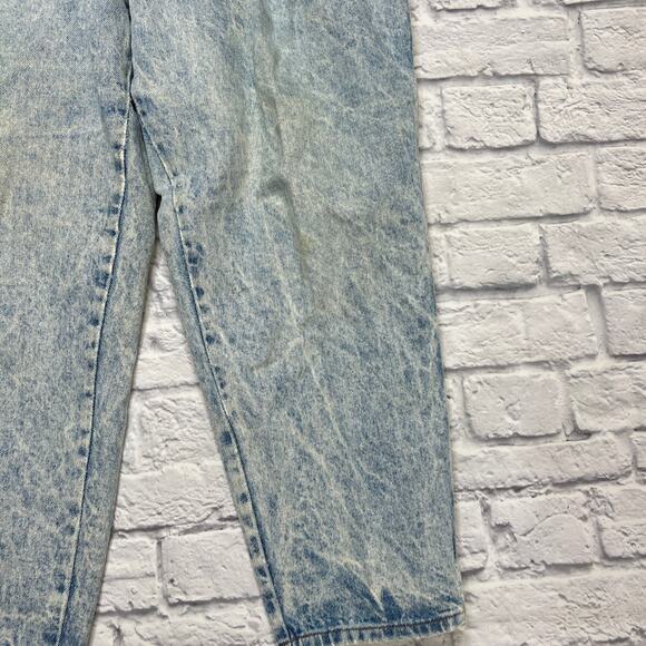 Vintage 80s 90s Chic High Waist Mom Jeans Acid Wash Petite Size 22 WP Pleated - Picture 2 of 10
